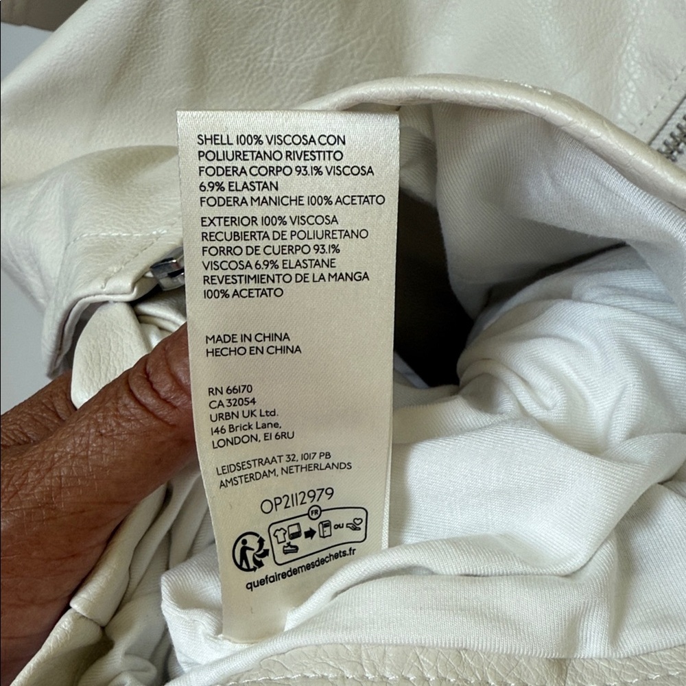Maeve Cream Leather Jacket - Picture 13 of 14